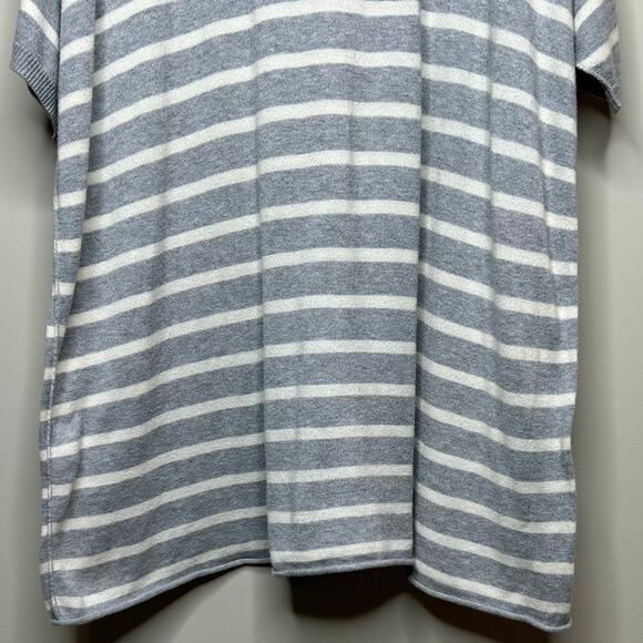 Eileen Fisher Striped 100% Organic Cotton Sweater Size L Tunic - Picture 8 of 9